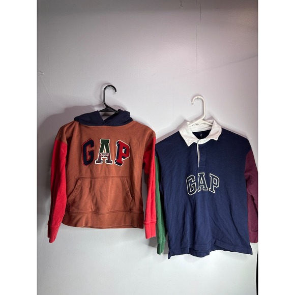GAP Other - GAP Kids Colorblock Hoodie and Rugby Shirt Bundle Size M